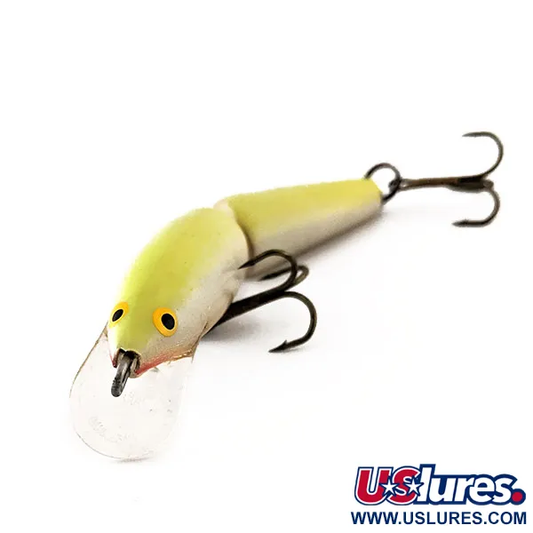 Rapala Jointed J9 Dělený Wobler, Chartreuse, 7g, Balsa, #11572