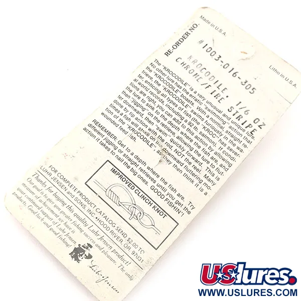 Luhr Jensen Krocodile Plandavka, Nikl/Červená, 4,7g, Fire Stripe, #1003