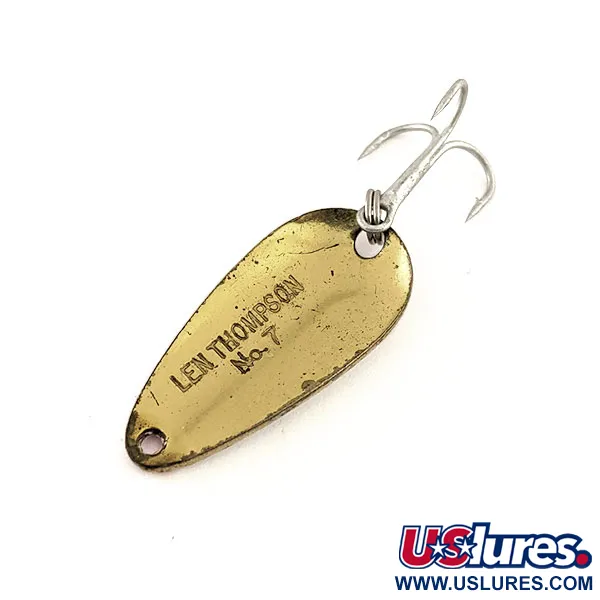 Len Thompson #7 Plandavka, Bílá / Červená / Mosaz, 5g, Kolísavý Chod, #11642