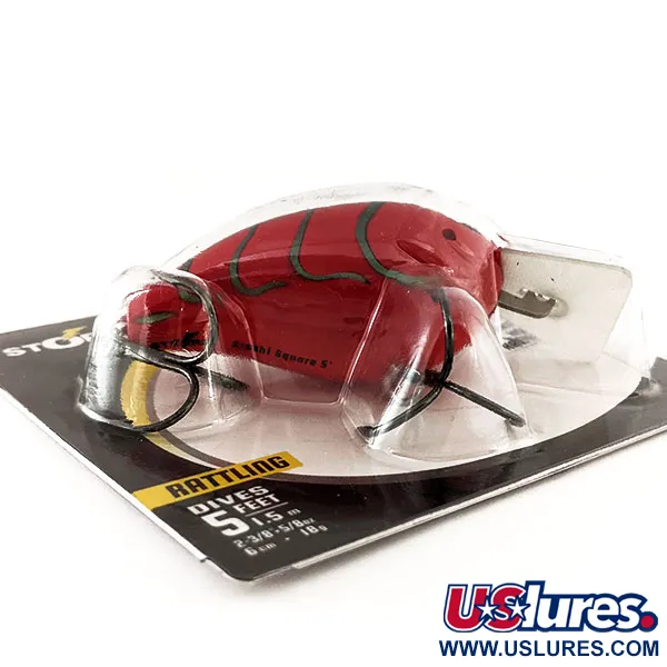 Storm Arashi Rattling Square 5 Crankbait, Red Craw, 18g, zvukový, #11672