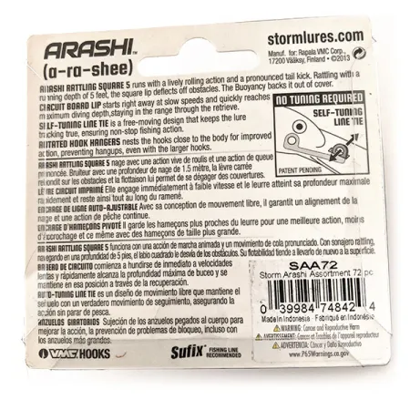 Storm Arashi Rattling Square 5 Crankbait, Red Craw, 18g, zvukový, #11672