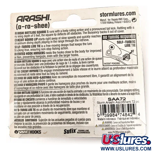 Storm Arashi Rattling Square 5 Crankbait, Red Craw, 18g, zvukový, #11672