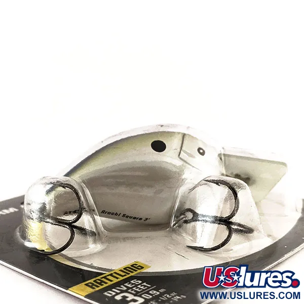 Storm Arashi Rattling Square 3 Crankbait, Black Silver Shad, 14g, #11675