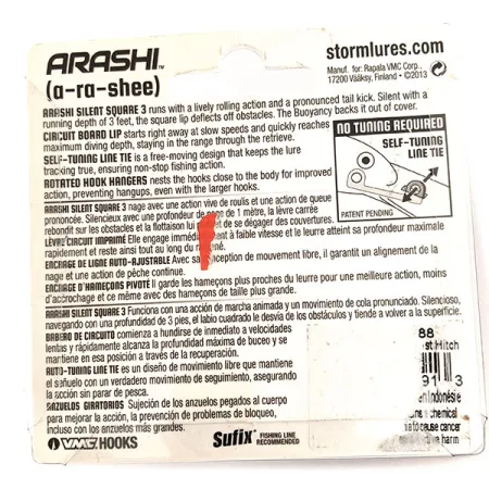 Storm Arashi Silent Square 3 Wobler, Ghost Hitch, 14g, #11676