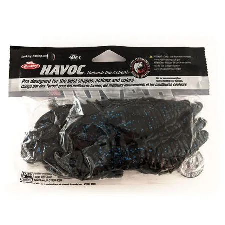 Berkley Havoc Craw Fatty Gumová nástraha, Black Blue Fleck, 10cm, #11699