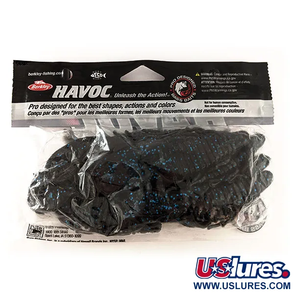 Berkley Havoc Craw Fatty Gumová nástraha, Black Blue Fleck, 10cm, #11699