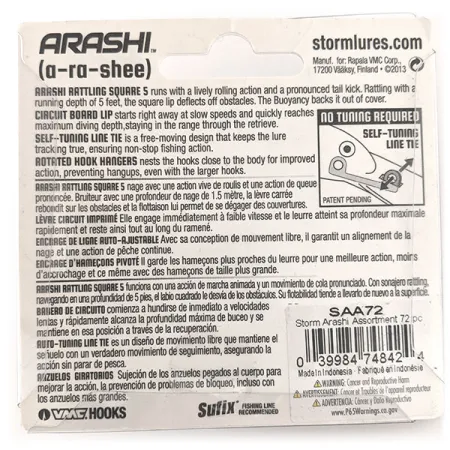 Storm Arashi Rattling Square 5 Wobler, Rusty Craw, 18g, #11709