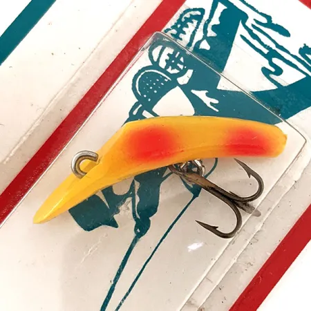 Kmart Kresge #318 Nástraha trolling, Yellow / Red, 2.5g, Vintage, #11828