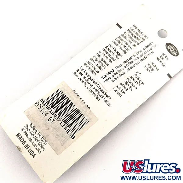 Renegade Crystalina Spoon Plandavka, Černá/Zlatá/Oranžová, 11g, #11830