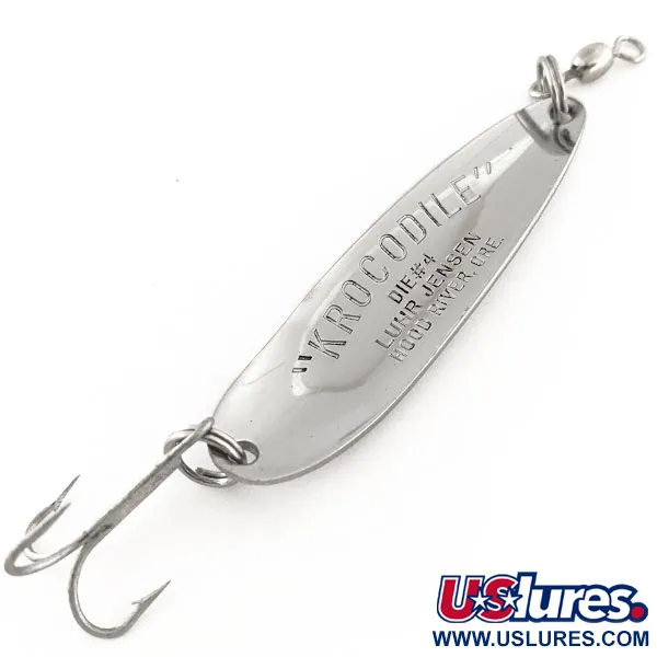 Luhr Jensen Krocodile Die #4 Plandavka, Nikl/Modrá, 14g, Retro, #11868