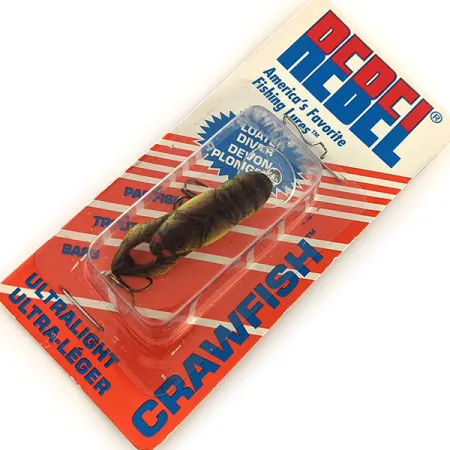 Rebel Crawfish Crankbait, Olivově hnědá, 2.5g, Plovoucí, #11934