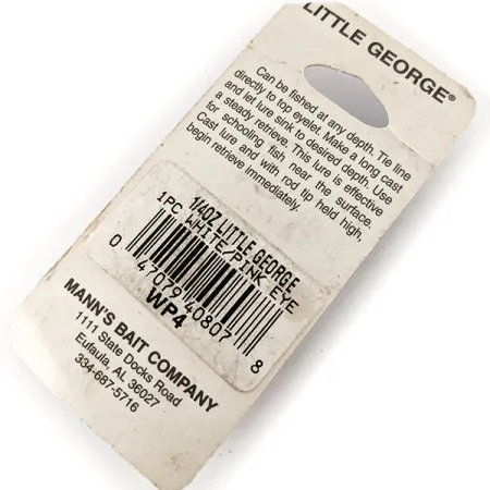 Mann's Little George Tailspinner, Bílá/Tepaný Nikl, 12g, #12184