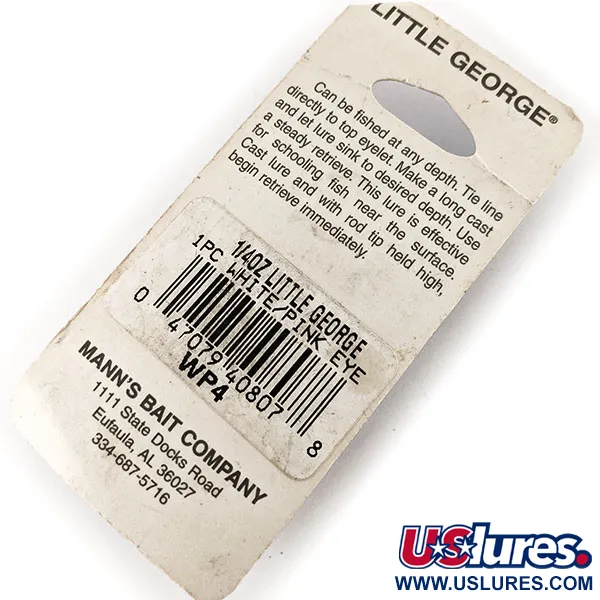 Mann's Little George Tailspinner, Bílá/Tepaný Nikl, 12g, #12184