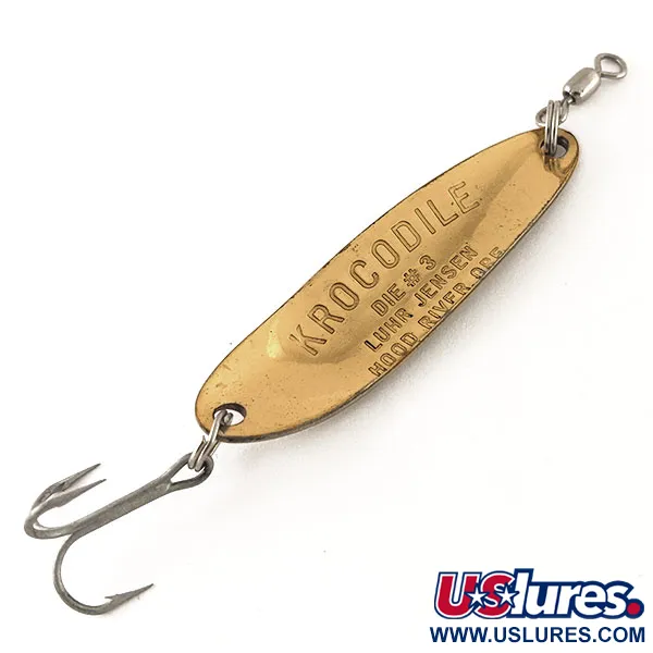 Luhr Jensen Krocodile Die #3 UV Plandavka, Mosaz/Červená, 10g, #12325