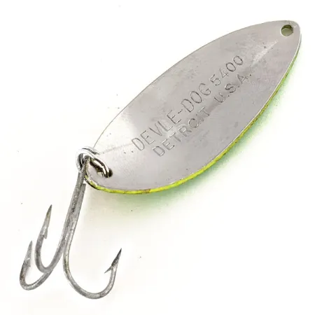 Dardevle Devle Dog 5400 UV Plandavka, Žlutá/Zelená/Nikl, 14g, UV, #12409