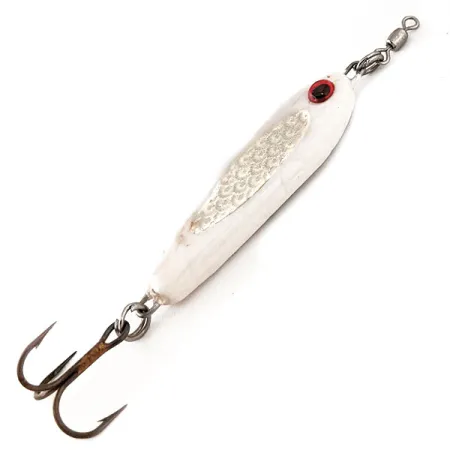 Bubba-Baits Zig Zag Spoon Jig Lure Vertikální třpytka, Bílá, 21g, #12571