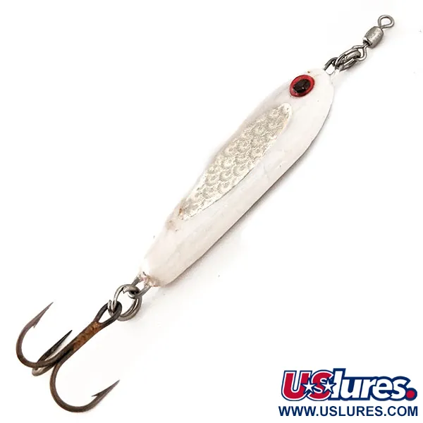 Bubba-Baits Zig Zag Spoon Jig Lure Vertikální třpytka, Bílá, 21g, #12571
