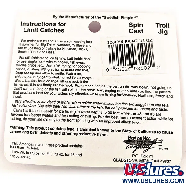 Bay de Noc Do-Jigger #3, 9,4g, zlatá plandavka #15815