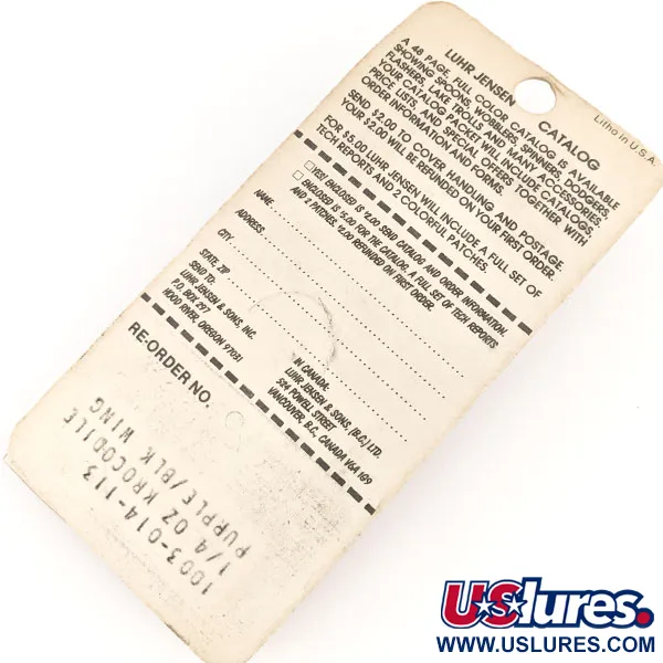 Luhr Jensen Krocodile Die #3 Plandavka, Purple/Nickel, 10g, #12688