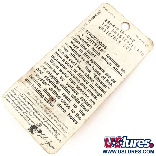 Luhr Jensen Shyster Třpytka, Nikl/Bílá, 3.5g, Trojháček s peřím, #12689