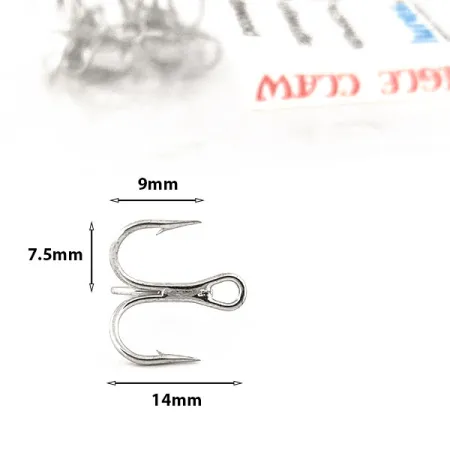 Eagle Claw 957, Velikost #8, Nikl, Trojháček #12805