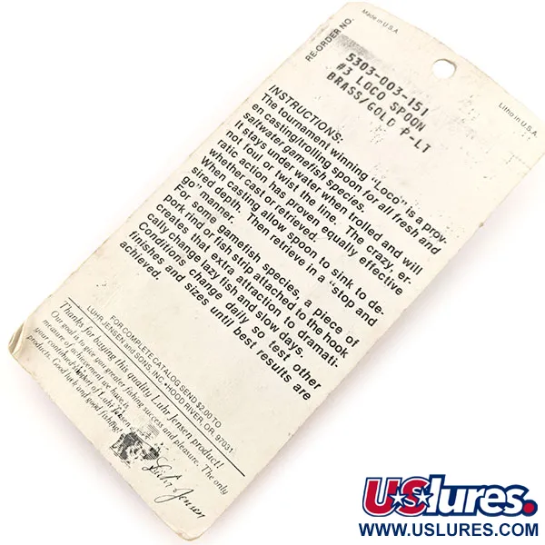 Luhr Jensen Loco 3 Plandavka, Zlatá, 17g, Tepaná, #13000