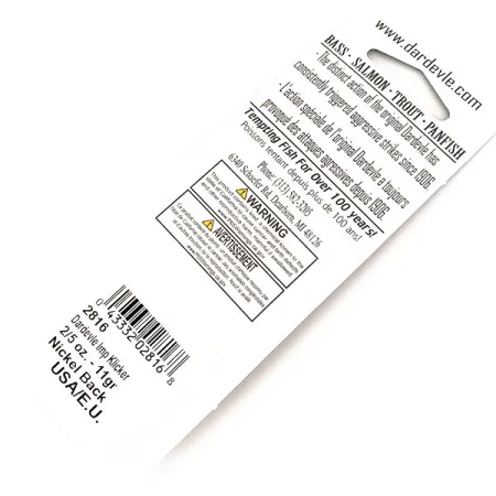 Dardevle Imp Klicker Plandavka, Červená/Bílá/Nikl, 11g, Zvuk, #13016