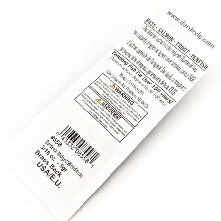 Eppinger Weedless Dardevle Midget UV, Fire Tiger/Mosaz, 6g, #13052