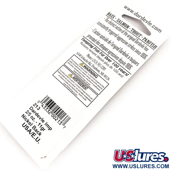 Eppinger Dardevle Imp Plandavka, Frog, 11g, Nickel Back, #24484