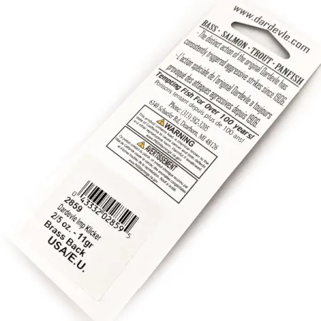 Eppinger Dardevle Imp Klicker Plandavka, 59 Black Perch/Měď, #13099