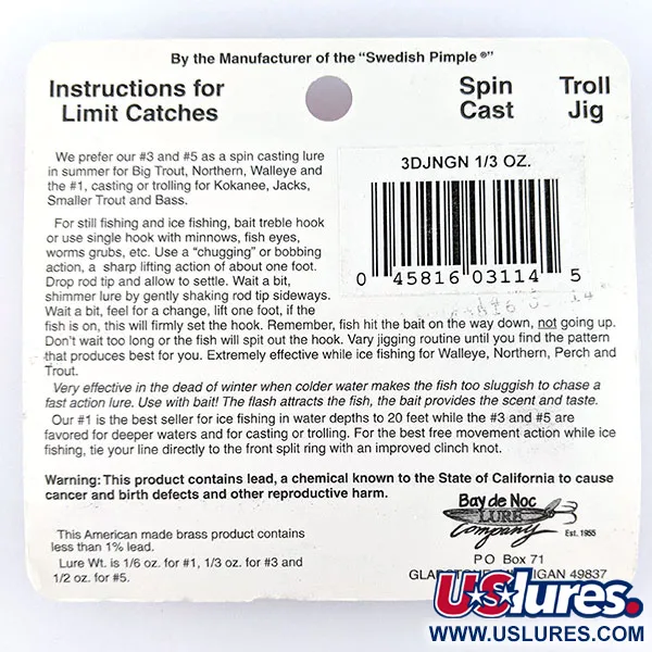 Bay de Noc Do-Jigger 3, 9g, Nikl/Zelená, Plandavka #17835