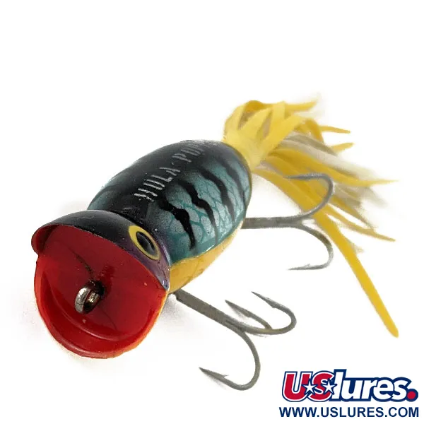 Fred Arbogast Hula Popper, 10g, žluto-modrý, hladinový popper #18822