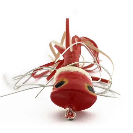 Fred Arbogast Hula Popper, červenobílá, 2,5 g, hladinová nástraha #18911