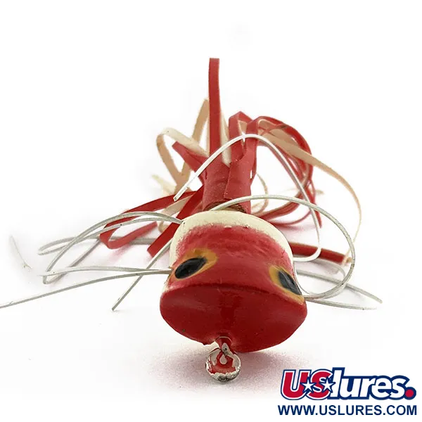 Fred Arbogast Hula Popper, červenobílá, 2,5 g, hladinová nástraha #18911