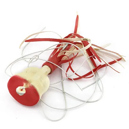 Fred Arbogast Hula Popper, červenobílá, 2,5 g, hladinová nástraha #18911