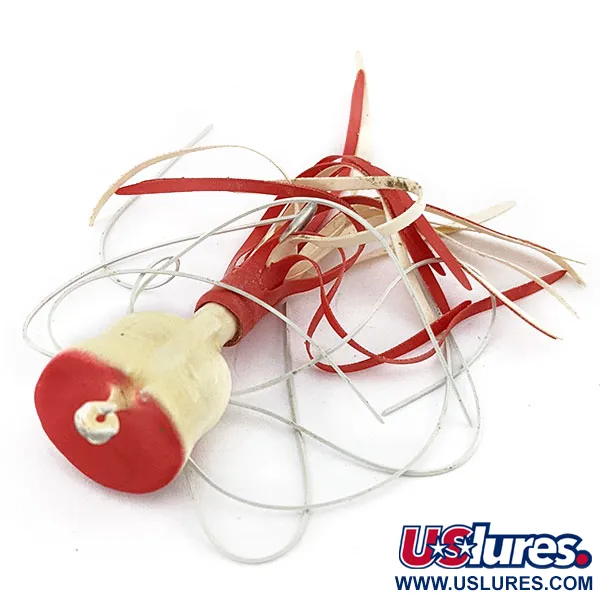 Fred Arbogast Hula Popper, červenobílá, 2,5 g, hladinová nástraha #18911