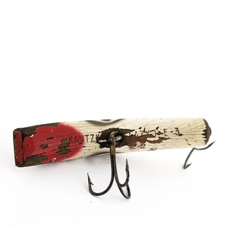 Kautzky Lazy Ike 3, 9g, krémová/červená, dřevěná nástraha #20123