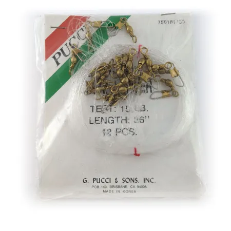 G.Pucci&Sons SL-15, zlatý, 15 lb, surfařský návazec #20232