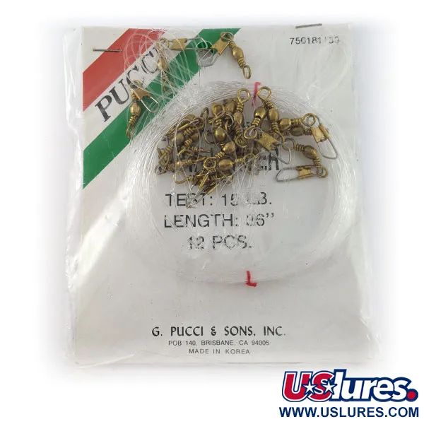 G.Pucci&Sons SL-15, zlatý, 15 lb, surfařský návazec #20232