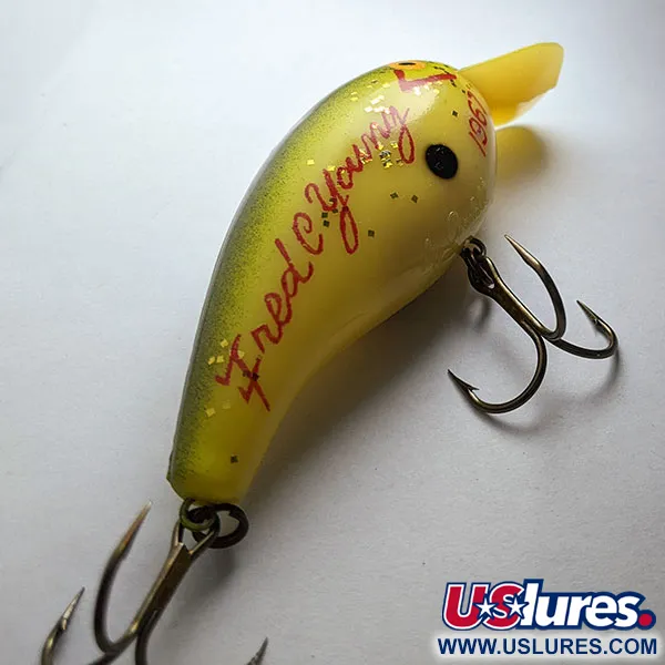 Cotton Cordell Big O Fred C Yang 1967, 14g, žlutá, crankbait #20766