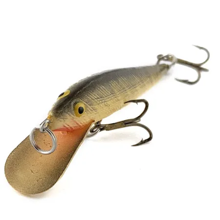 Bill Norman Shiner Minnow, 3g, grey/bone, Vintage wobbler #20926