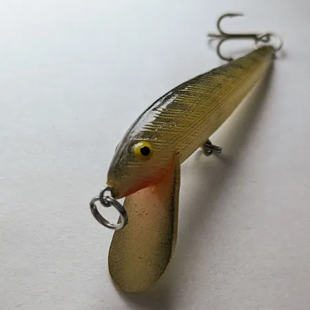 Bill Norman Shiner Minnow, 3g, grey/bone, Vintage wobbler #20926