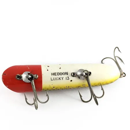 Heddon Lucky 13, 21g, Red Head Yellow Scale, hladinový wobler #21435