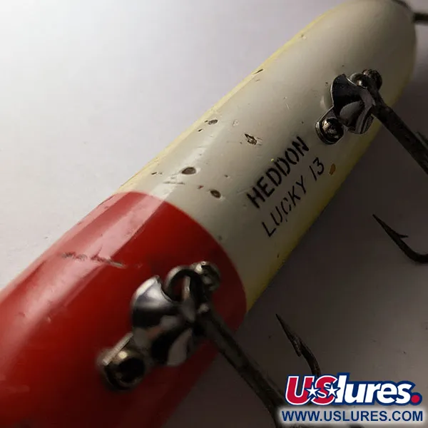 Heddon Lucky 13, 21g, Red Head Yellow Scale, hladinový wobler #21435
