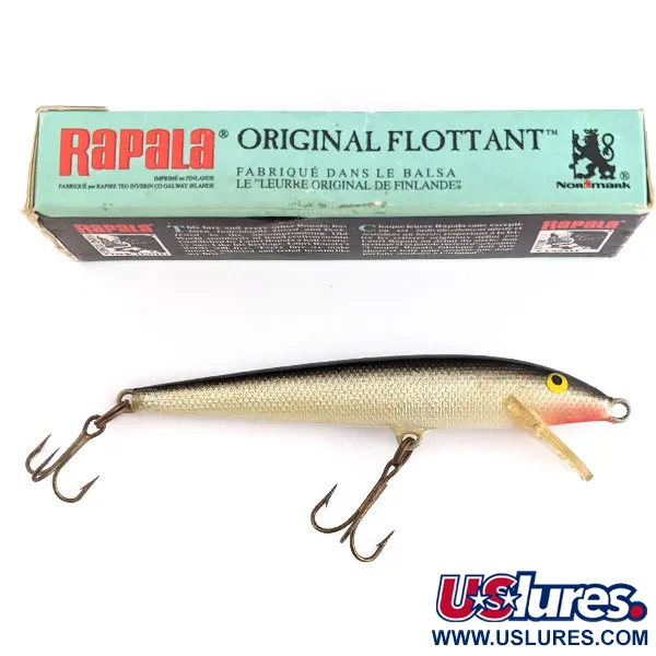 Rapala Original Floater F9, 4g S (stříbrná), plovoucí wobler #22177
