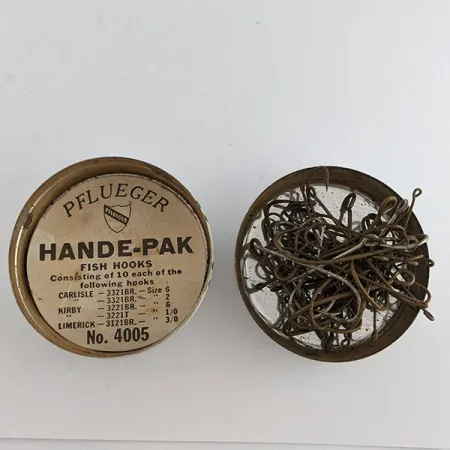 Pflueger Hande-Pak №4005, sada 50 ks, vintage rybářské háčky #22192