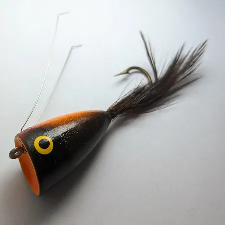 Phillips Weedless Fly Rod Popper 700AW, 5g, černo-oranžový, muškařský popper #22631