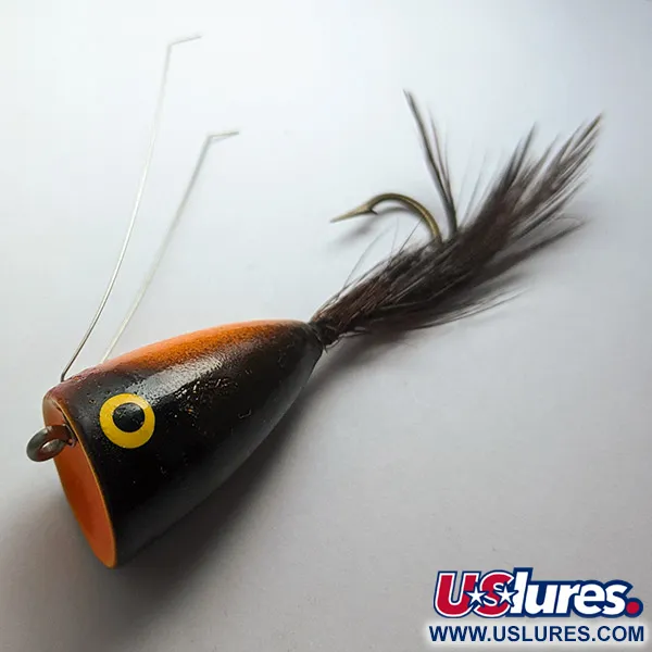 Phillips Weedless Fly Rod Popper 700AW, 5g, černo-oranžový, muškařský popper #22631