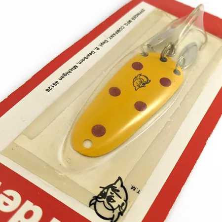 Eppinger Dardevle Sagamore JT Buel Klicker, 7g žlutá s tečkami, plandavka #23023