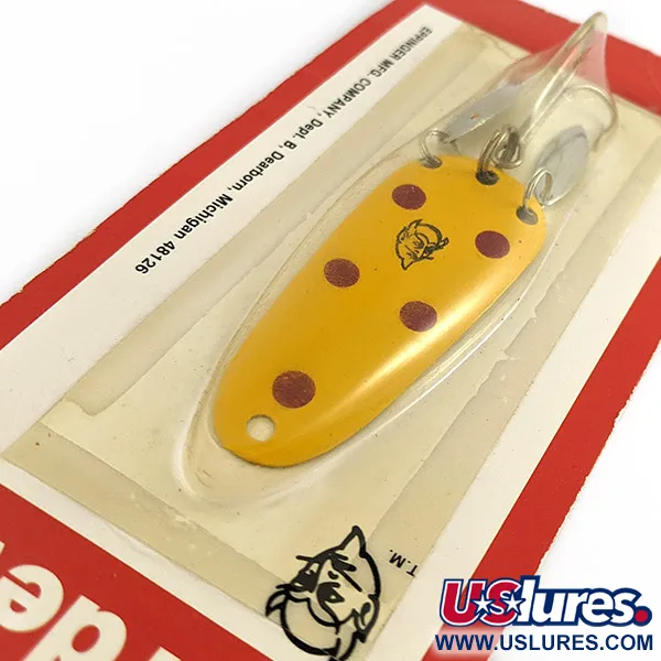 Eppinger Dardevle Sagamore JT Buel Klicker, 7g žlutá s tečkami, plandavka #23023